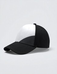 Stylish black and white baseball cap
