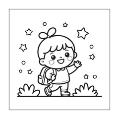 Bold & Easy Back to School  Coloring page