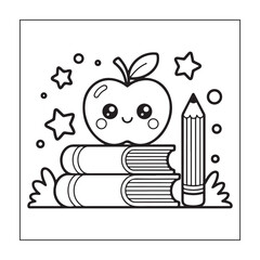 Bold & Easy Back to School  Coloring page
