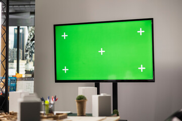 Clean and organized real estate office ready for brainstorming sessions on master plans, infrastructure growth ideas and sustainable housing blueprints in an evolving urban landscape.