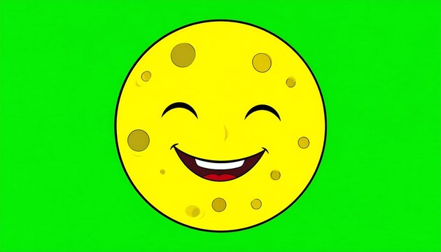 Happy Cheese Face with Green Screen.