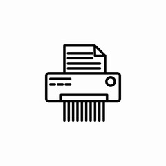document shredder icon sign vector