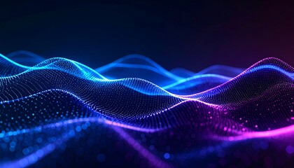 Neon Wave Abstract Background. (2)