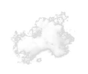 Obraz premium White realistic cloud, smoke or fog on isolated transparent background. Cloud png. Cloud, smoke, fog png