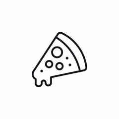 delicious pizza slice icon sign vector