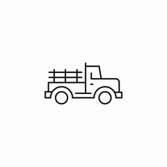farmer car icon sign vector