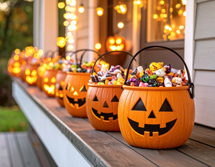 Obraz premium halloween pumpkin on the table