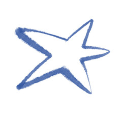 Fototapeta premium blue star on transparent background symbol 