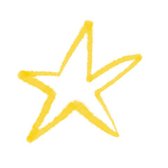 yellow star on transparent background