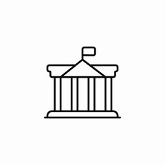 bank building icon sign vector