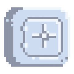 retro pixel art safety box vector illustration