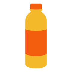 Orange juice bottle with blank label vector