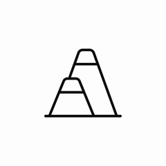 snowy mountains icon sign vector