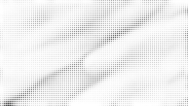 Fototapeta Abstract halftone black and white gradient texture with dotted retro style background grunge faded noise pixelated pattern diagonal stripe pop art comics wallpaper design, vector illustration