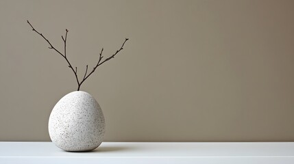 Minimalist Home Decor Egg Vase with Branches