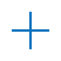 Obraz premium Blue plus icon. Blue cross icon. Blue plus symbol png