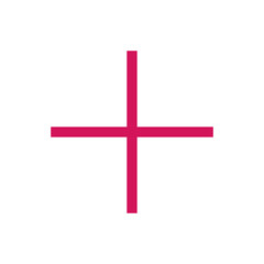 Obraz premium Pink Plus Icon. Pink Cross Icon. Pink Plus Symbol Png.