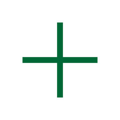 Fototapeta premium Green plus icon. Green cross icon. Green plus symbol png.
