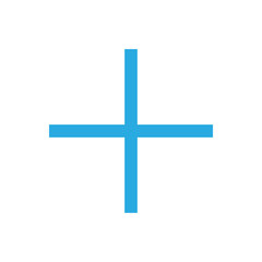 Blue plus icon. Blue cross icon. Blue plus symbol png