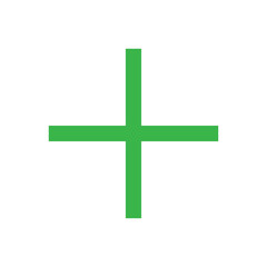 Obraz premium Green plus icon. Green cross icon. Green plus symbol png.