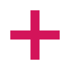 Pink plus icon. Pink cross icon. Plus symbol png.