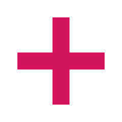 Obraz premium Pink plus icon. Pink cross icon. Plus symbol png.