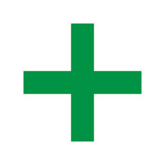 Green plus icon. Green cross icon. Plus symbol png.