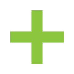 Obraz premium Green plus icon. Green cross icon. Plus symbol png.