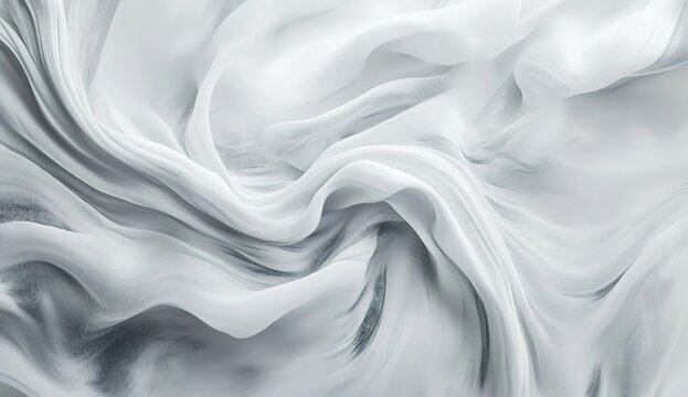 Abstract white background with soft waves and curves, creating an elegant and minimalist design. The light gray color of the wallpaper adds sophistication to your presentation or banner.