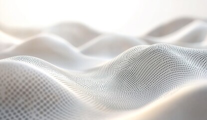 Abstract white background with wavy dots and lines for a modern design vector presentation or business concept, banner template, high-resolution photography, insanely detailed, fine details