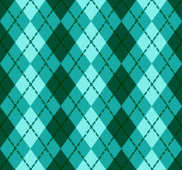 Teal and Green Argyle Seamless Repeat 