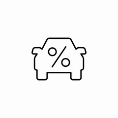 car discount icon sign vector