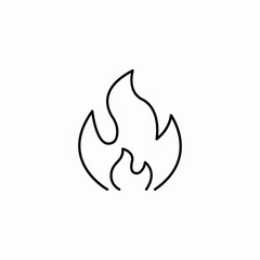 large fire icon sign vector