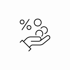 percentage finances icon sign vector