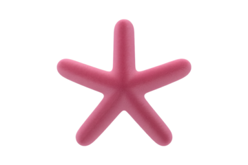 Pink Fuzzy Star Shape on Black Background abstract