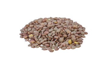 Brown lentils pile isolated transparent png