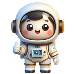 3D CUTE CARTON Imagem realista de um astronauta isolated on white background © adobe
