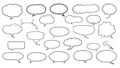 Fototapeta premium Collection of various speech bubbles (1)