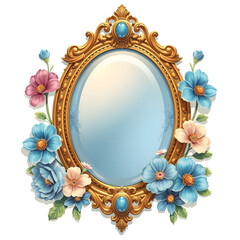 vintage frame card with flowers