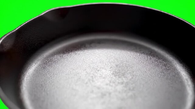black teflon with green background