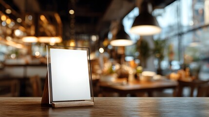 Blank Menu Frame Mockup for Bar and Restaurant Use