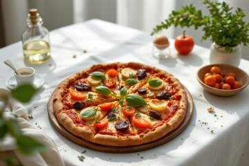 Delicious Pizza with Fresh Ingredients
