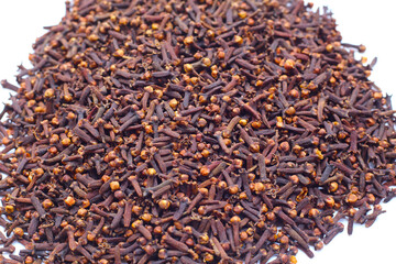 A spice of dried cloves, herbal medicine plant