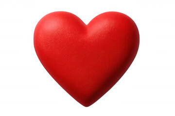 Fototapeta premium Red heart symbolizing love, affection, and romance, perfect for valentine's day or any loving occasion, on a transparent background
