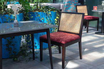 Chair in the hotel restaurant