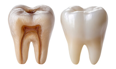 Isolated Realistic Tooth Illustration with Transparent Background for Medical Use