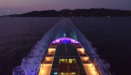 Cruise ship at dusk