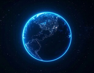 Fototapeta premium Earth at night, space view