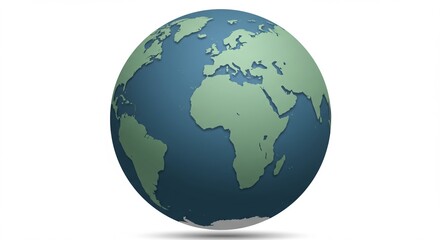 Obraz premium An egg with the earth in it showing vector of a globe showing continents with soft shadows, isolated on white background