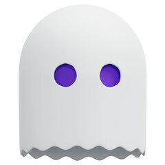 3D Cute Halloween Ghost Icon